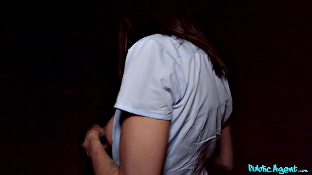 Big tits teacher in wild public sex