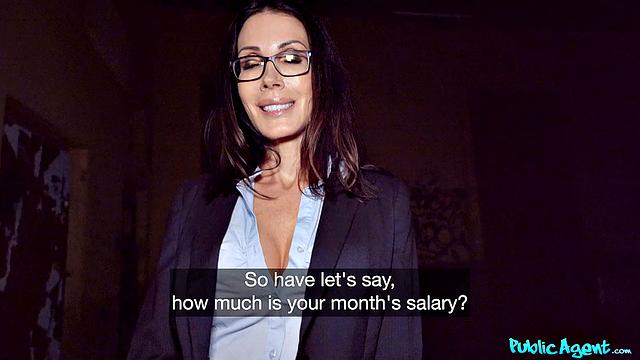 Big tits teacher in wild public sex