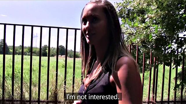 Hot Brown-haired Student with great tits and ass goes wild in the park and at work