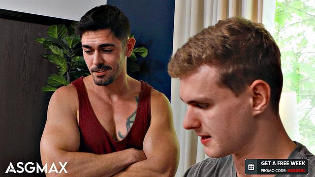 College Hunk Destressed By Stepbro's Cock - Nico Coopa, Mick Marlo - NextDoorTaboo