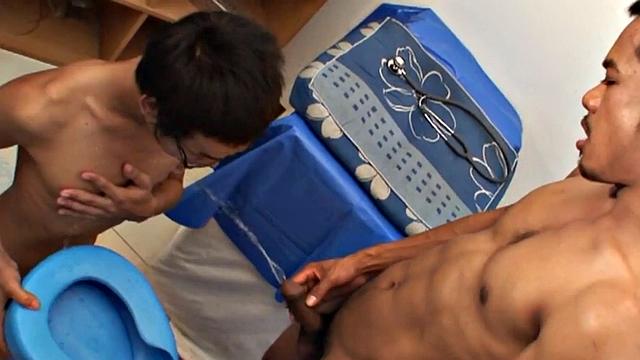 Asian doctor fucks patient ass after medical check