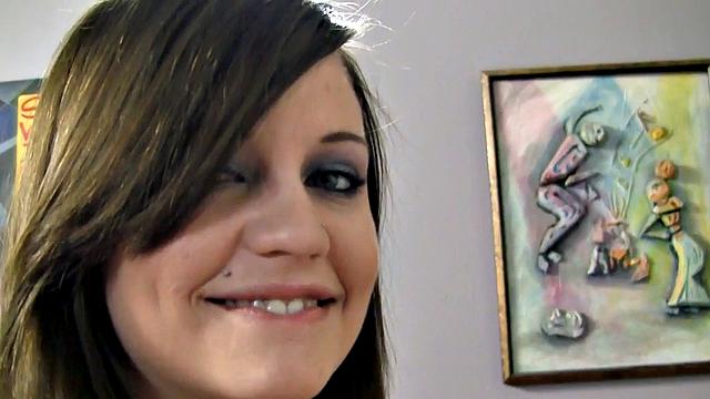 21yo GF in heels jerks oiled cock in dirty talking POV