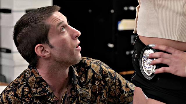 Detective Skylar Snow is ready to bust Cody's nuts!!!