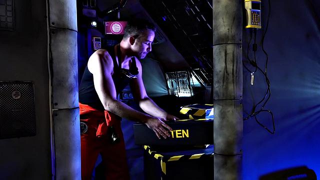 Tyten's bald pussy gets licked and fucked in reverse cowgirl standing doggystyle