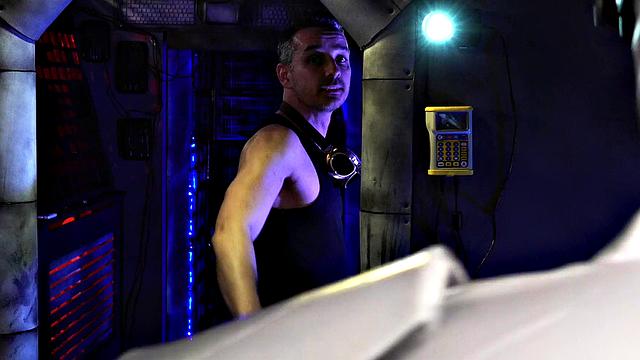 Tyten's bald pussy gets licked and fucked in reverse cowgirl standing doggystyle