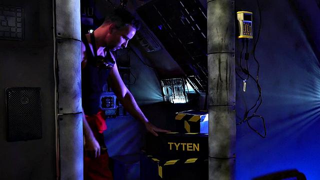 Tyten's bald pussy gets licked and fucked in reverse cowgirl standing doggystyle