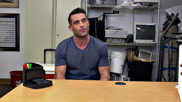 BBC dude interview and bareback fucks hunks ass in the office