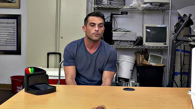 BBC dude interview and bareback fucks hunks ass in the office