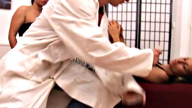 Dildo fucking femdoms fool a guy