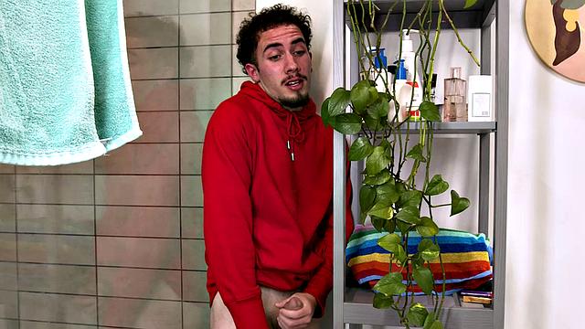 Perky Latina Ryder Rey watches porn before fucking brother in the bathroom