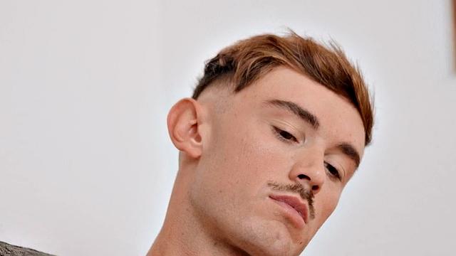 Cumming jock jerks his hard cock after casting