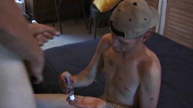 While watching straight porn, young Darrion and Christian decide to play. Darrion goes down on his buddy, before giving up his ass for Christian to fuck.