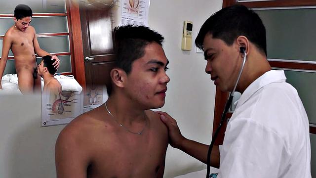 Gaping Asian twink asstoyed by doctor in infirmary