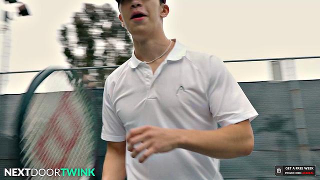 Twink Tennis Player Dicked Down By Jock Rival - Trevor Harris, Cameron Neuton - NextDoorTwink