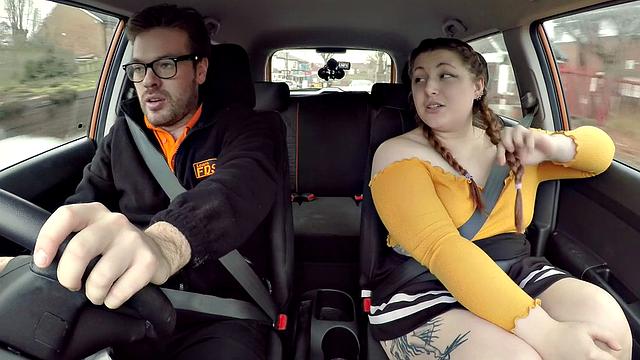 Cute BBW crashes for REAL