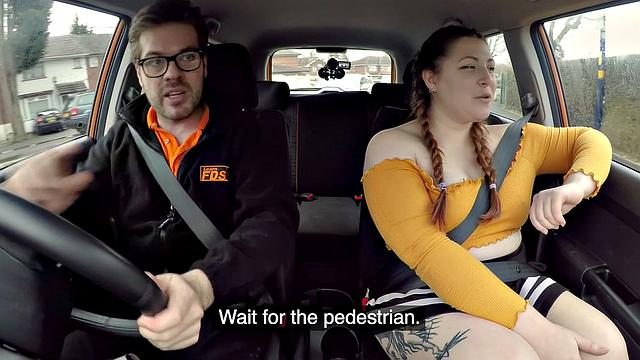 Cute BBW crashes for REAL