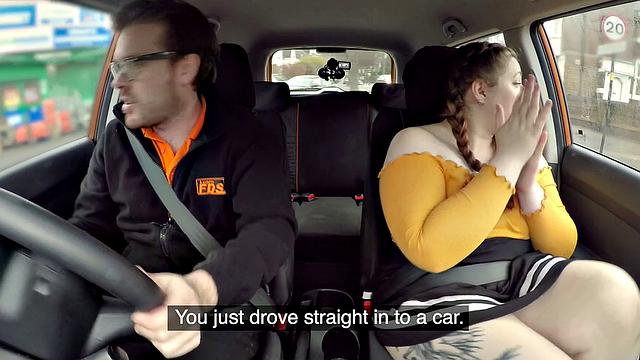Cute BBW crashes for REAL
