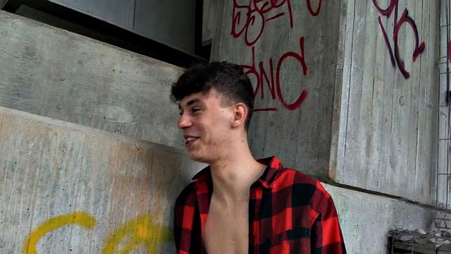 Pilled stud fucked by gay dude for cash outdoor