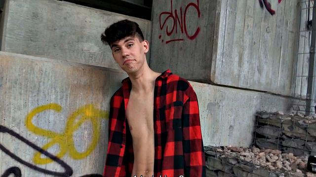 Pilled stud fucked by gay dude for cash outdoor