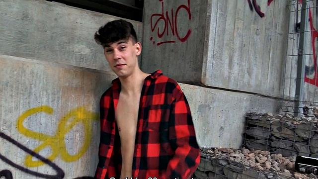 Pilled stud fucked by gay dude for cash outdoor