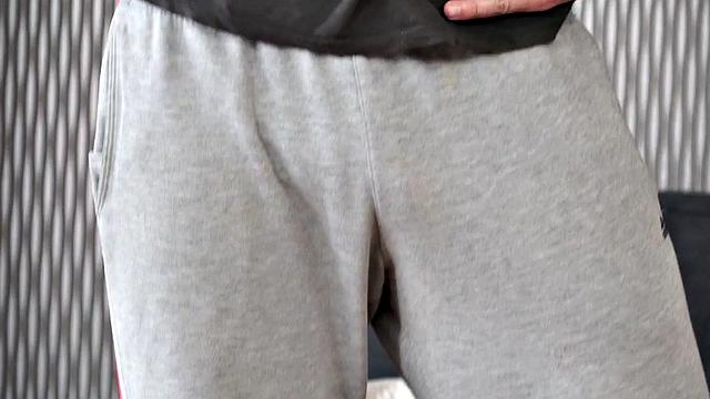 Solo perverted nympho jerks his big dick