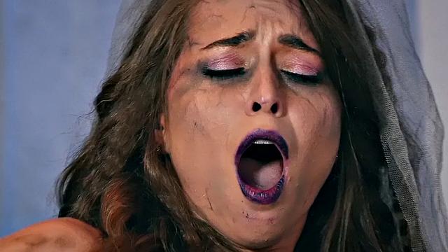 Watch this sexy babe with brown hair take control and get off with her favorite toys