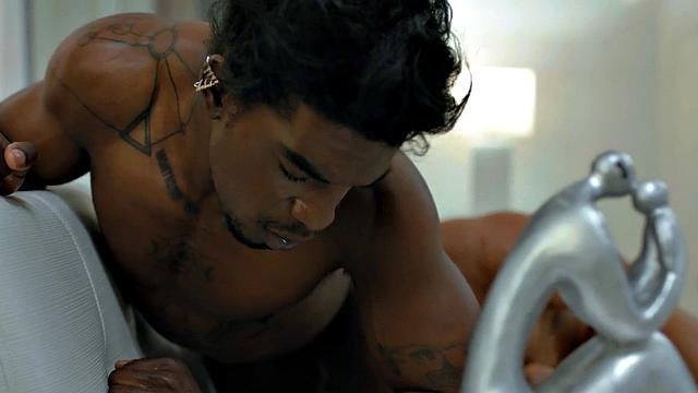 Ethnic Black bottom plowed by his BF in home anal sex