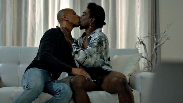 Ethnic Black bottom plowed by his BF in home anal sex