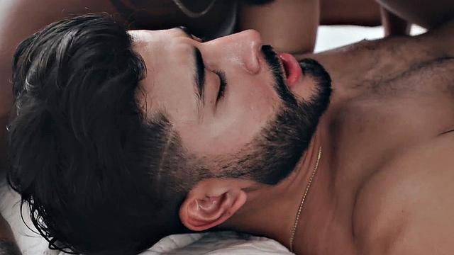 Real Latino jock smashed in 3some