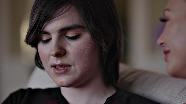 Trans drilling lesbian girlfriend in erotic couple