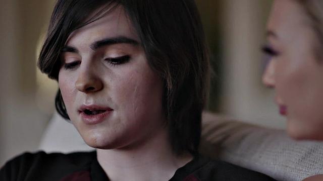 Trans drilling lesbian girlfriend in erotic couple