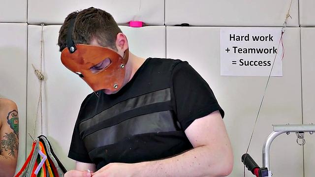 Throat submissive succumbs to dom