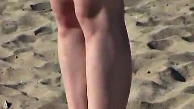 Little April fingering her tight brown hair-free pussy in the car