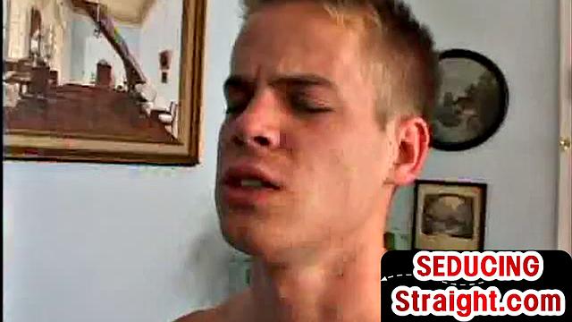 Real straight guy 1st time deepthroating and asslicking BFF