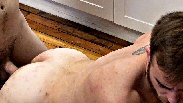 Hairy FTM pussyeaten and fucked