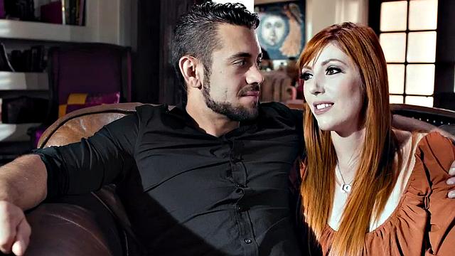 Transgender filled in asshole by male in threesome