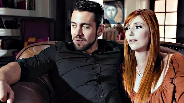 Transgender filled in asshole by male in threesome