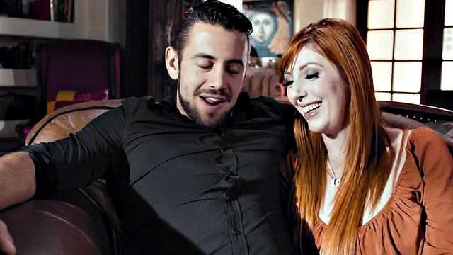 Transgender filled in asshole by male in threesome