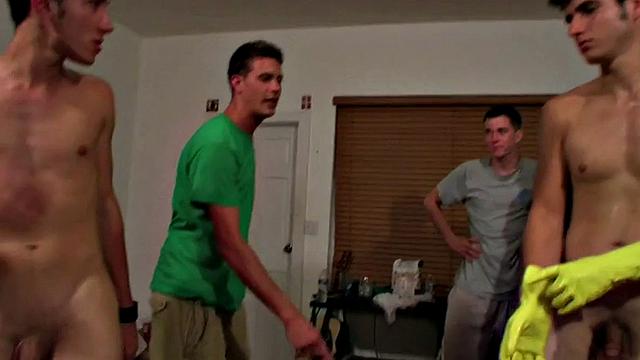 Str8 dorm stud pounded to join wild fraternity