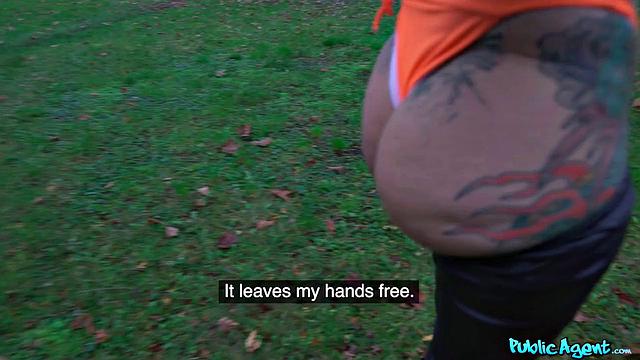 Tight Leather Trousers and Big Tits