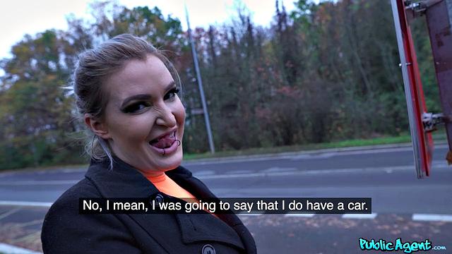 Tight Leather Trousers and Big Tits