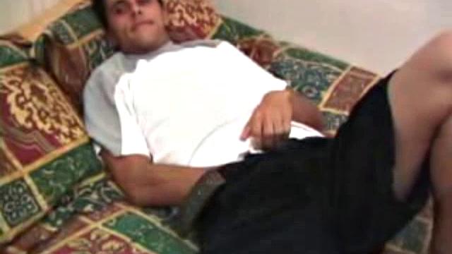 After getting naked, Silver shoves a purple dildo up his ass for added stimulation. He switches to another anal toy and starts stroking furiously.