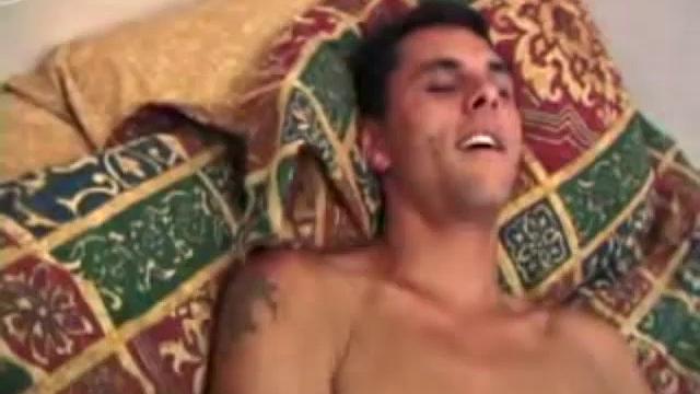 After getting naked, Silver shoves a purple dildo up his ass for added stimulation. He switches to another anal toy and starts stroking furiously.