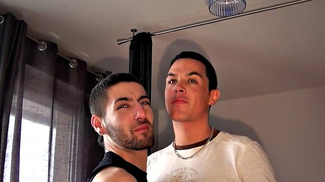 Amateur jockstrap stud drilled by BF at home after BJ