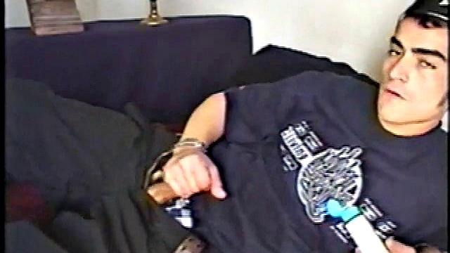 This straight BMX biker has a certain edginess that heightens the intensity of his very physical jacking off. After Nicoya has been stroking his meat he suddenly, and unexpectedly, produces a good-sized dildo.