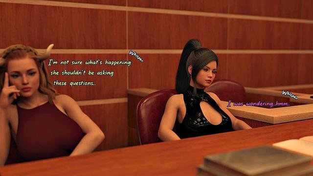 Futa3dX - Courthouse Futa Drama Turns To Hot JUICY Threesome