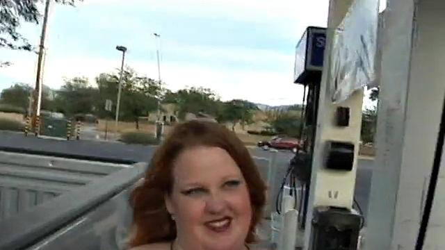 Fat Brunette Sizes Up Cock