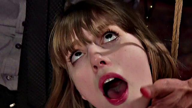 Bound sybian sluts begging to suck black cock