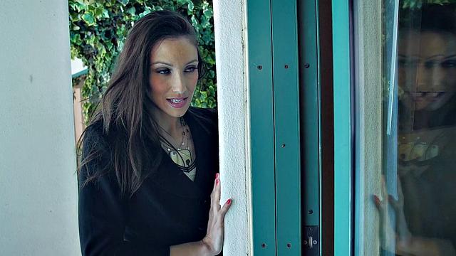 Celeste Loves Naughty Girls: A brunette babe gets her pussy licked and fingered in the indoors