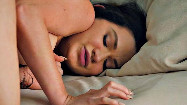 Celeste Loves Naughty Girls: A brunette babe gets her pussy licked and fingered in the indoors